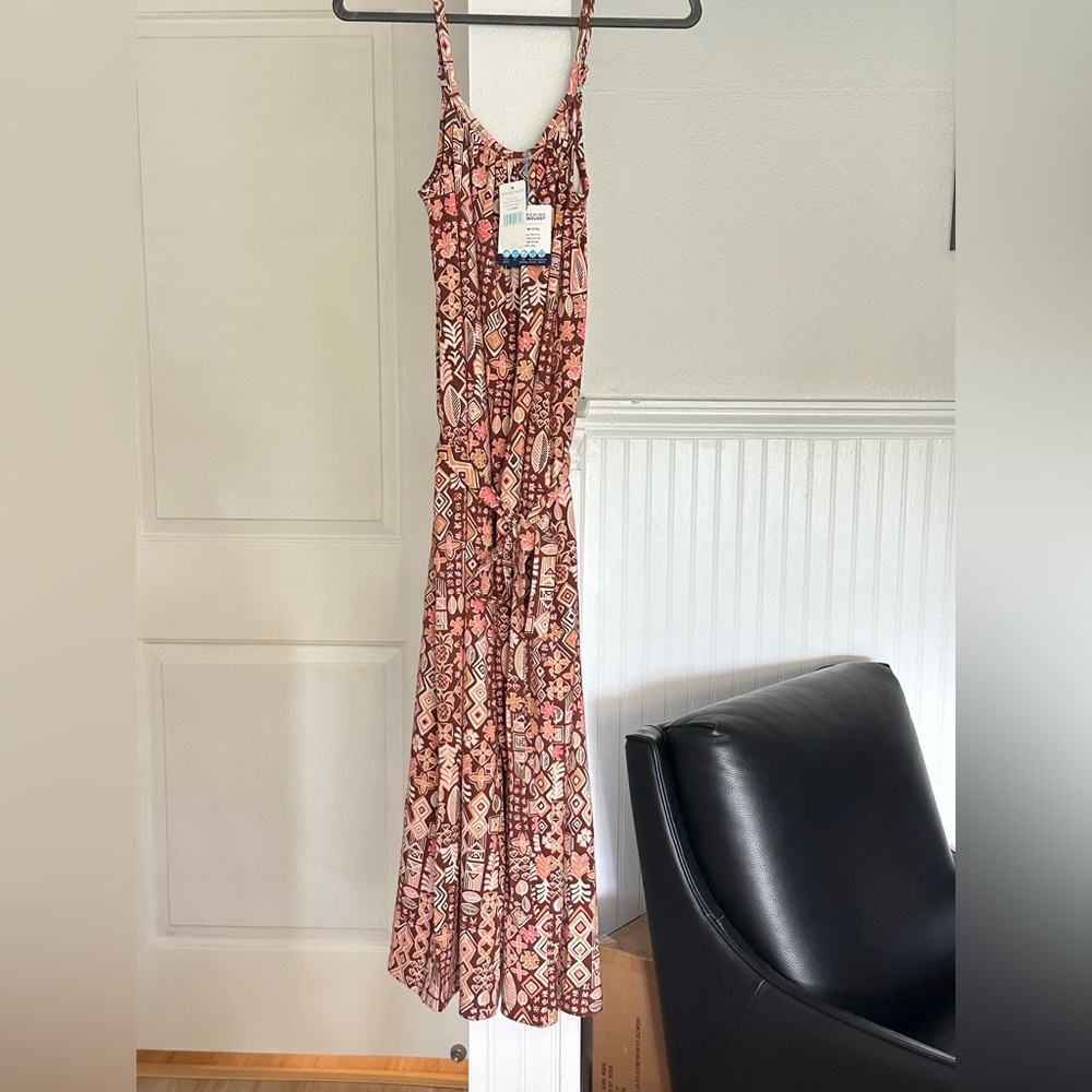 Tori Richard Pink and Brown Jumpsuit